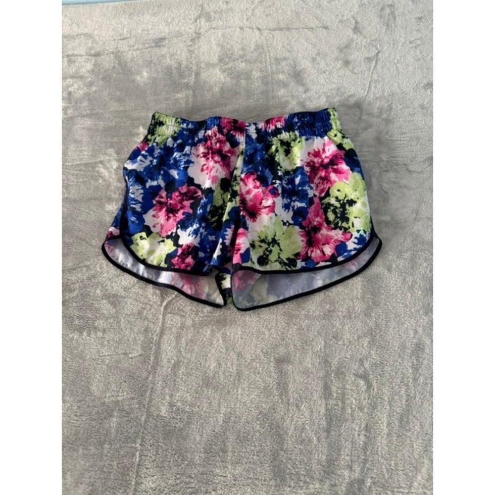 GapFit Floral Running Shorts‎ Women's M Built-In Brief Active Athletic EUC